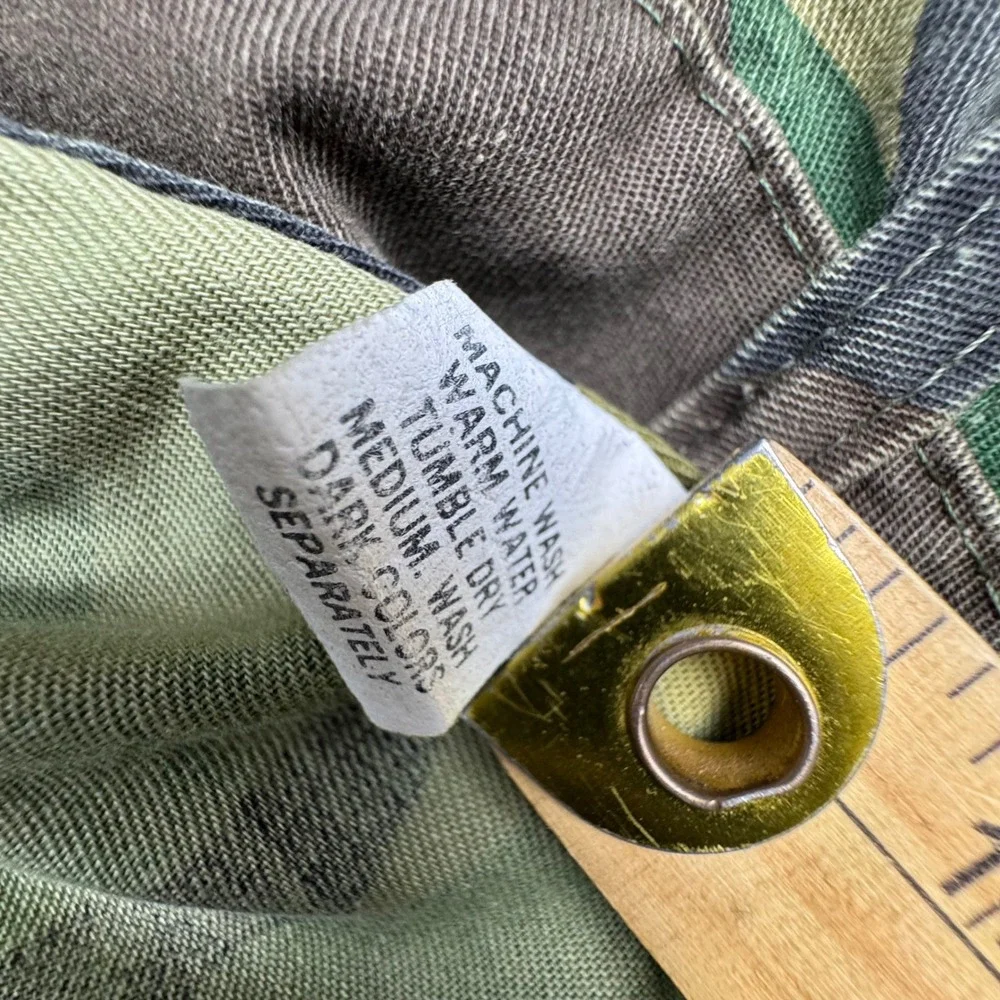 Vintage Cargo Pants Mens 31x28 Green Camo Good 90s Woodland Military Utility